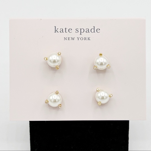 kate spade Jewelry - Kate Spade New York Rise and Shine Pearl Studs Set of 2